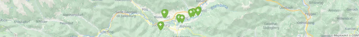 Kartenansicht für Apotheken-Notdienste in der Nähe von Spielberg (Murtal, Steiermark)